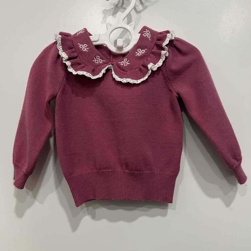 Janie and Jack Mauve Baby Sweater
